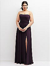 Alt View 4 Thumbnail - Aubergine Chiffon Convertible Maxi Dress with Multi-Way Tie Straps