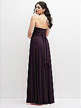 Alt View 6 Thumbnail - Aubergine Chiffon Convertible Maxi Dress with Multi-Way Tie Straps