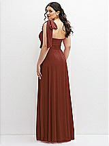 Alt View 3 Thumbnail - Auburn Moon Chiffon Convertible Maxi Dress with Multi-Way Tie Straps