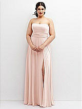 Alt View 4 Thumbnail - Blush Chiffon Convertible Maxi Dress with Multi-Way Tie Straps