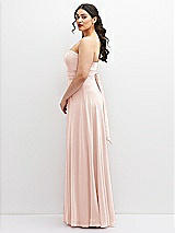 Alt View 5 Thumbnail - Blush Chiffon Convertible Maxi Dress with Multi-Way Tie Straps