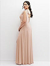 Alt View 2 Thumbnail - Cameo Chiffon Convertible Maxi Dress with Multi-Way Tie Straps