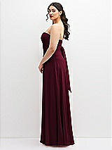 Alt View 5 Thumbnail - Cabernet Chiffon Convertible Maxi Dress with Multi-Way Tie Straps