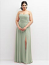 Alt View 4 Thumbnail - Celadon Chiffon Convertible Maxi Dress with Multi-Way Tie Straps