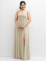 Alt View 4 Thumbnail - Champagne Chiffon Convertible Maxi Dress with Multi-Way Tie Straps