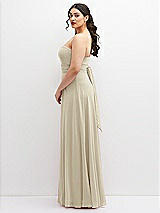 Alt View 5 Thumbnail - Champagne Chiffon Convertible Maxi Dress with Multi-Way Tie Straps