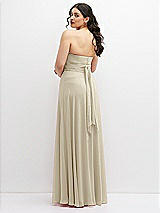 Alt View 6 Thumbnail - Champagne Chiffon Convertible Maxi Dress with Multi-Way Tie Straps