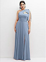 Alt View 1 Thumbnail - Cloudy Chiffon Convertible Maxi Dress with Multi-Way Tie Straps