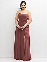 Alt View 4 Thumbnail - English Rose Chiffon Convertible Maxi Dress with Multi-Way Tie Straps