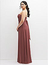 Alt View 5 Thumbnail - English Rose Chiffon Convertible Maxi Dress with Multi-Way Tie Straps