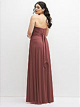 Alt View 6 Thumbnail - English Rose Chiffon Convertible Maxi Dress with Multi-Way Tie Straps