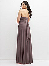 Alt View 6 Thumbnail - French Truffle Chiffon Convertible Maxi Dress with Multi-Way Tie Straps