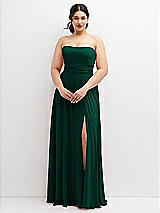 Alt View 4 Thumbnail - Hunter Green Chiffon Convertible Maxi Dress with Multi-Way Tie Straps