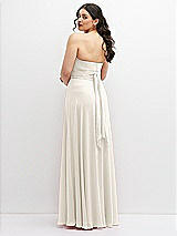 Alt View 6 Thumbnail - Ivory Chiffon Convertible Maxi Dress with Multi-Way Tie Straps