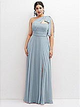 Alt View 1 Thumbnail - Mist Chiffon Convertible Maxi Dress with Multi-Way Tie Straps