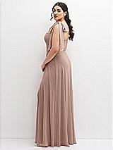 Alt View 2 Thumbnail - Neu Nude Chiffon Convertible Maxi Dress with Multi-Way Tie Straps