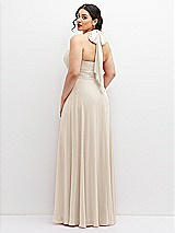 Rear View Thumbnail - Oat Chiffon Convertible Maxi Dress with Multi-Way Tie Straps