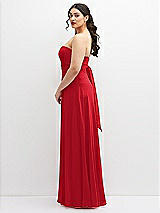 Alt View 5 Thumbnail - Parisian Red Chiffon Convertible Maxi Dress with Multi-Way Tie Straps