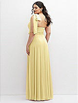 Alt View 3 Thumbnail - Pale Yellow Chiffon Convertible Maxi Dress with Multi-Way Tie Straps