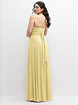 Alt View 6 Thumbnail - Pale Yellow Chiffon Convertible Maxi Dress with Multi-Way Tie Straps