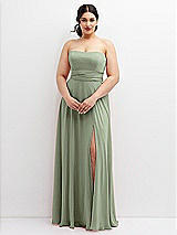 Alt View 4 Thumbnail - Sage Chiffon Convertible Maxi Dress with Multi-Way Tie Straps