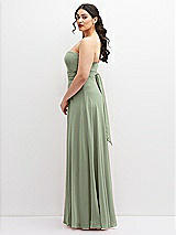 Alt View 5 Thumbnail - Sage Chiffon Convertible Maxi Dress with Multi-Way Tie Straps