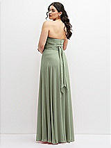 Alt View 6 Thumbnail - Sage Chiffon Convertible Maxi Dress with Multi-Way Tie Straps