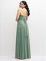 Alt View 6 Thumbnail - Seagrass Chiffon Convertible Maxi Dress with Multi-Way Tie Straps