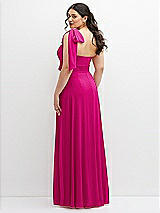 Alt View 3 Thumbnail - Think Pink Chiffon Convertible Maxi Dress with Multi-Way Tie Straps