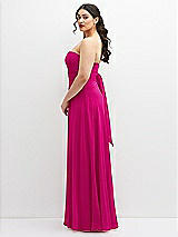 Alt View 5 Thumbnail - Think Pink Chiffon Convertible Maxi Dress with Multi-Way Tie Straps