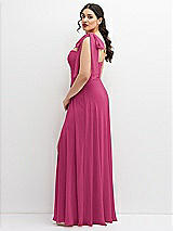 Alt View 2 Thumbnail - Tea Rose Chiffon Convertible Maxi Dress with Multi-Way Tie Straps