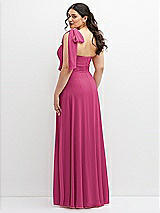 Alt View 3 Thumbnail - Tea Rose Chiffon Convertible Maxi Dress with Multi-Way Tie Straps