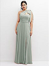 Alt View 1 Thumbnail - Willow Green Chiffon Convertible Maxi Dress with Multi-Way Tie Straps