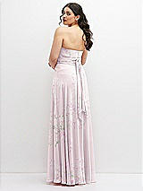 Alt View 6 Thumbnail - Watercolor Print Chiffon Convertible Maxi Dress with Multi-Way Tie Straps