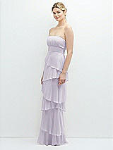 Side View Thumbnail - Moondance Strapless Asymmetrical Tiered Ruffle Chiffon Maxi Dress