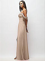 Alt View 5 Thumbnail - Topaz Chiffon Corset Maxi Dress with Removable Off-the-Shoulder Swags