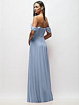 Alt View 6 Thumbnail - Cloudy Chiffon Corset Maxi Dress with Removable Off-the-Shoulder Swags