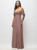 Alt View 4 Thumbnail - Sienna Chiffon Corset Maxi Dress with Removable Off-the-Shoulder Swags