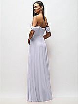Alt View 6 Thumbnail - Silver Dove Chiffon Corset Maxi Dress with Removable Off-the-Shoulder Swags