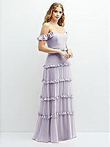 Alt View 2 Thumbnail - Moondance Tiered Chiffon Maxi A-line Dress with Convertible Ruffle Straps