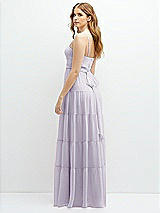 Rear View Thumbnail - Moondance Modern Regency Chiffon Tiered Maxi Dress with Tie-Back