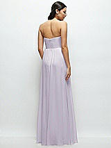 Rear View Thumbnail - Moondance Strapless Chiffon Maxi Dress with Oversized Bow Bodice