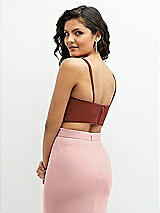 Rear View Thumbnail - Auburn Moon Crepe Mix-and-Match Midriff Corset Top 