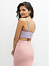 Rear View Thumbnail - Lilac Haze Crepe Mix-and-Match Midriff Corset Top 