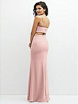 Alt View 2 Thumbnail - Rose - PANTONE Rose Quartz Crepe Mix-and-Match Midriff Corset Top 