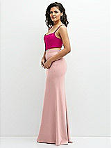 Side View Thumbnail - Think Pink Crepe Mix-and-Match Midriff Corset Top 