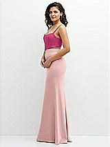 Side View Thumbnail - Tea Rose Crepe Mix-and-Match Midriff Corset Top 