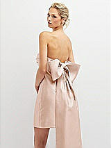 Alt View 1 Thumbnail - Cameo Strapless Satin Column Mini Dress with Oversized Bow