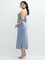 Alt View 2 Thumbnail - Cloudy Strapless Midi Bias Column Dress with Peek-a-Boo Corset Back