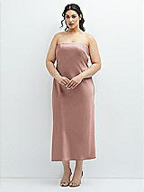 Alt View 1 Thumbnail - Neu Nude Strapless Midi Bias Column Dress with Peek-a-Boo Corset Back